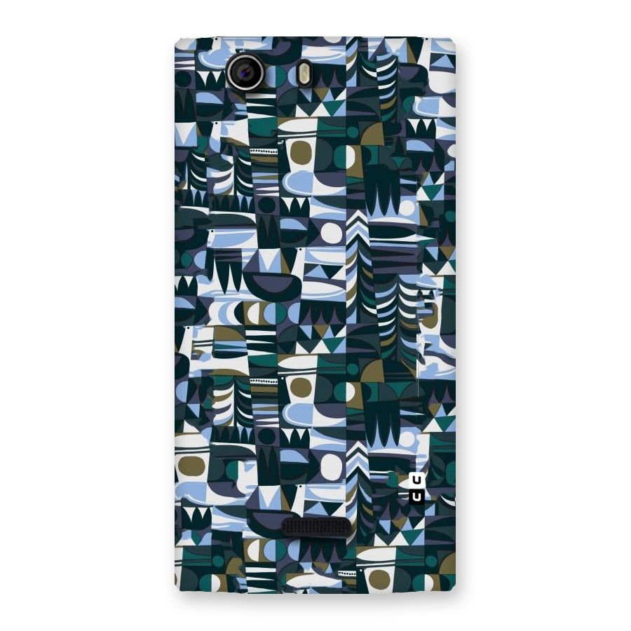 Abstract Blues Back Case for Canvas Nitro 2 E311