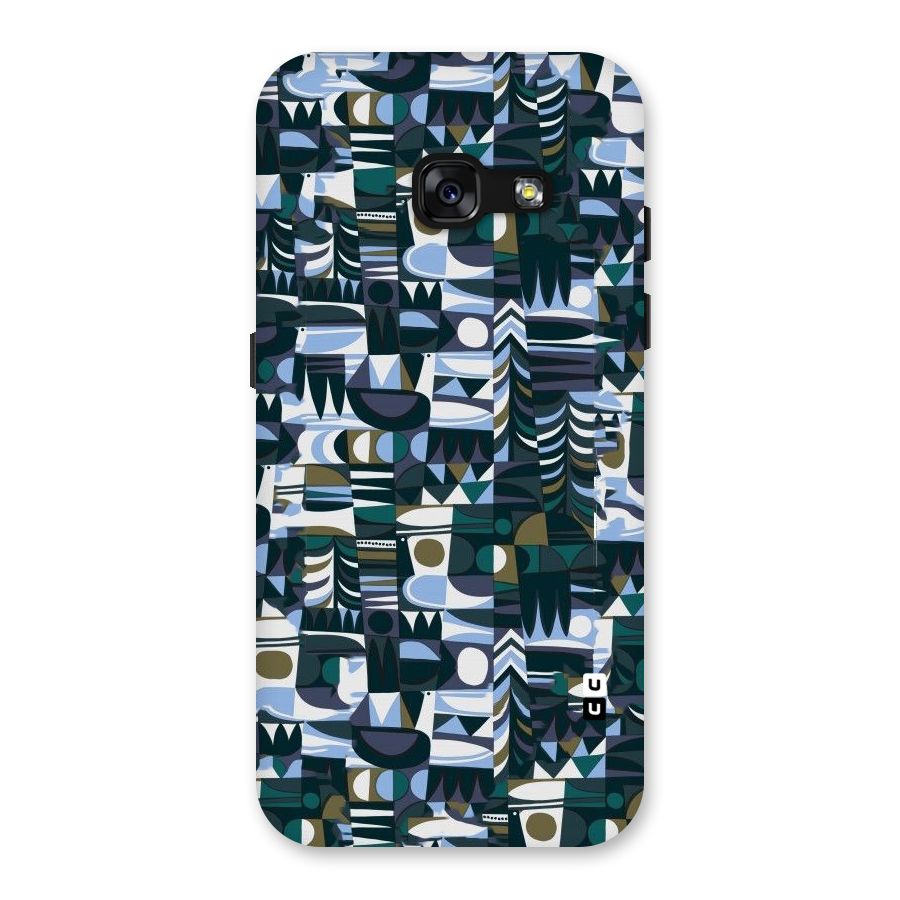 Abstract Blues Back Case for Galaxy A3 (2017)