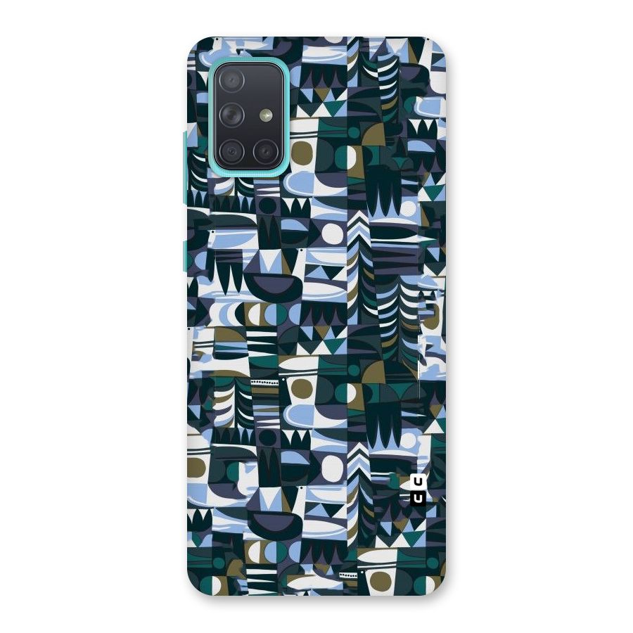 Abstract Blues Back Case for Galaxy A71