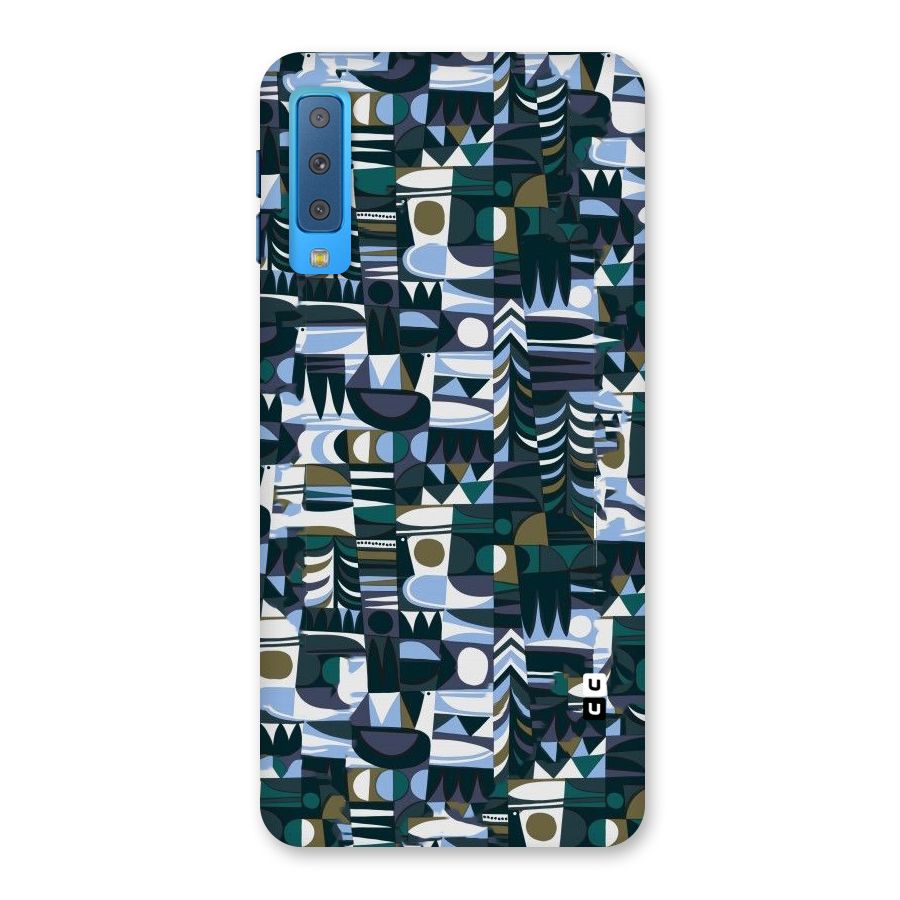 Abstract Blues Back Case for Galaxy A7 (2018)