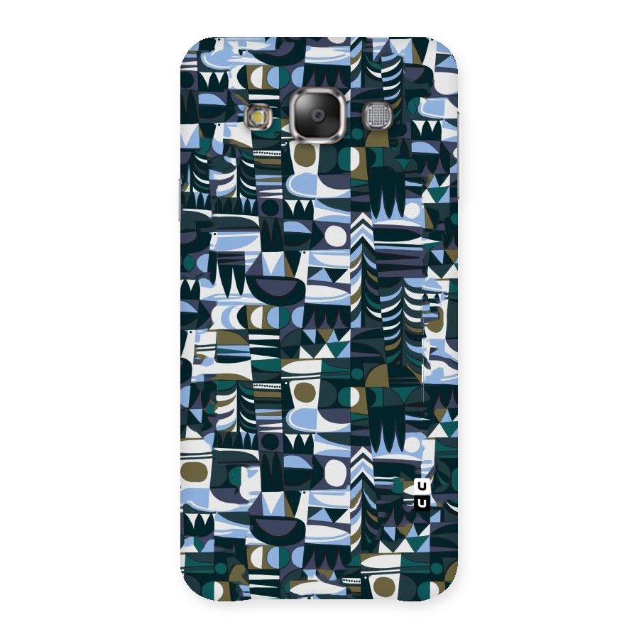 Abstract Blues Back Case for Galaxy E7