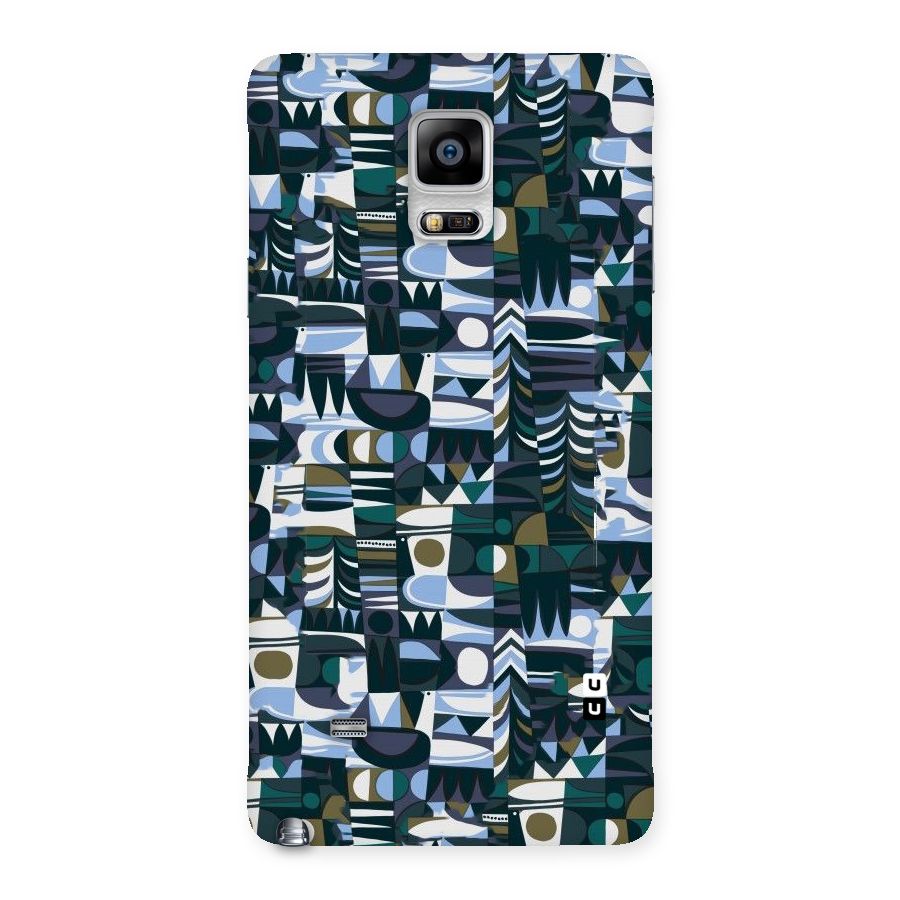 Abstract Blues Back Case for Galaxy Note 4