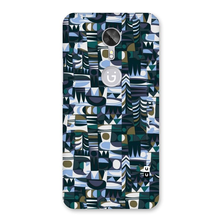 Abstract Blues Back Case for Gionee A1