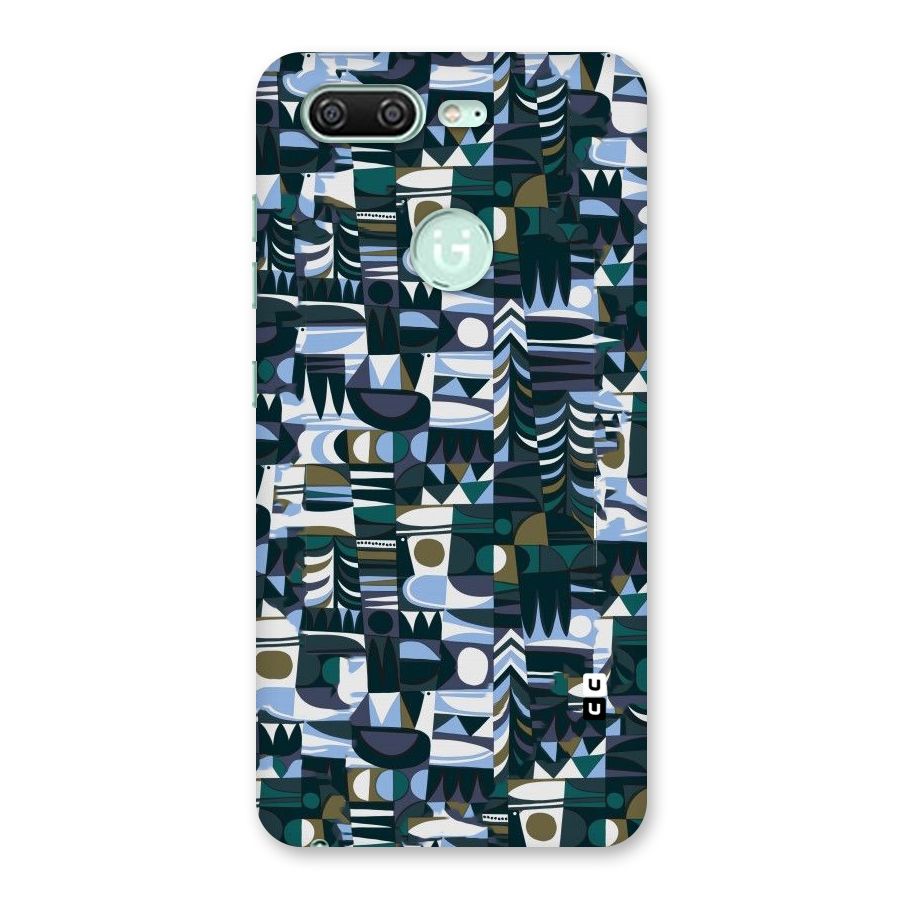 Abstract Blues Back Case for Gionee S10