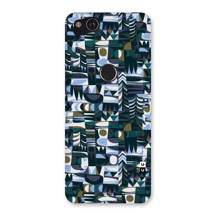 Abstract Blues Back Case for Google Pixel 2