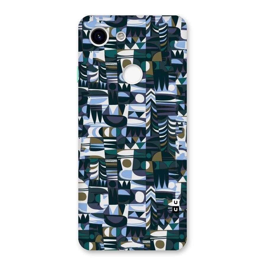 Abstract Blues Back Case for Google Pixel 3