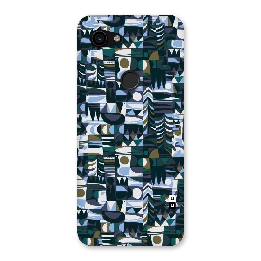 Abstract Blues Back Case for Google Pixel 3a