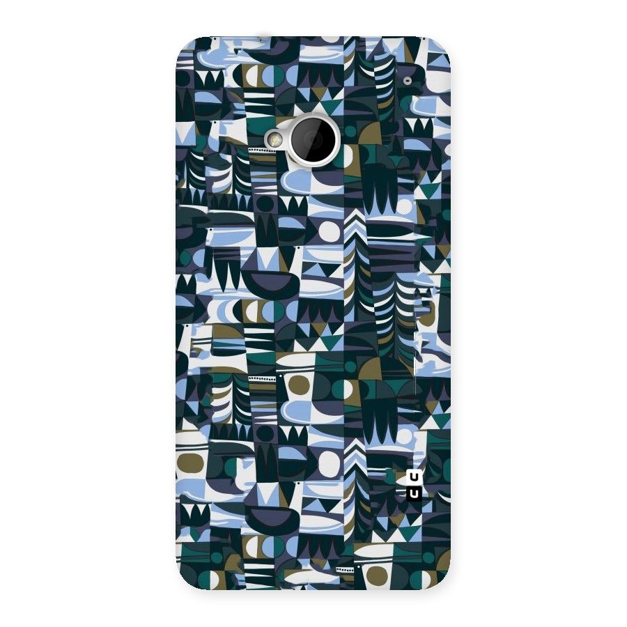 Abstract Blues Back Case for HTC One M7