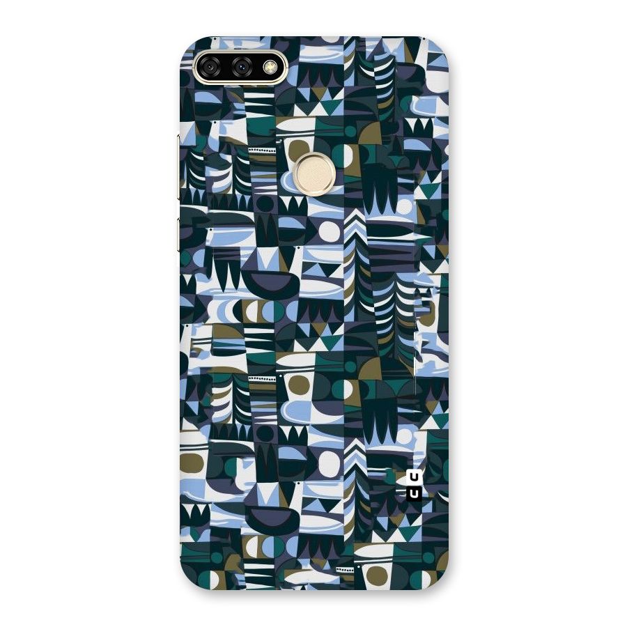 Abstract Blues Back Case for Honor 7A