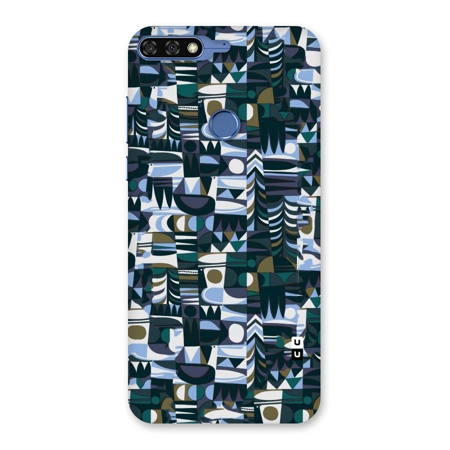 Abstract Blues Back Case for Honor 7C