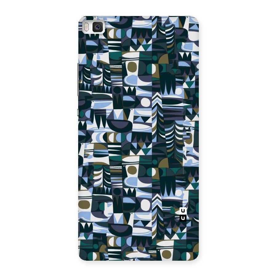 Abstract Blues Back Case for Huawei P8