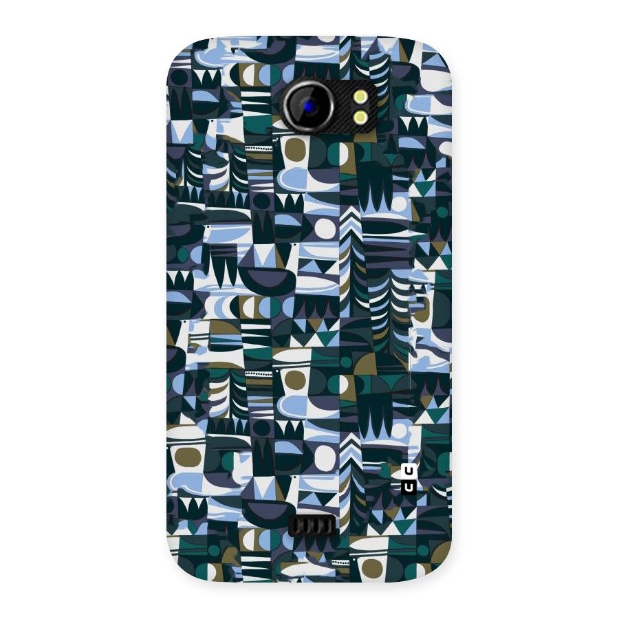 Abstract Blues Back Case for Micromax Canvas 2 A110
