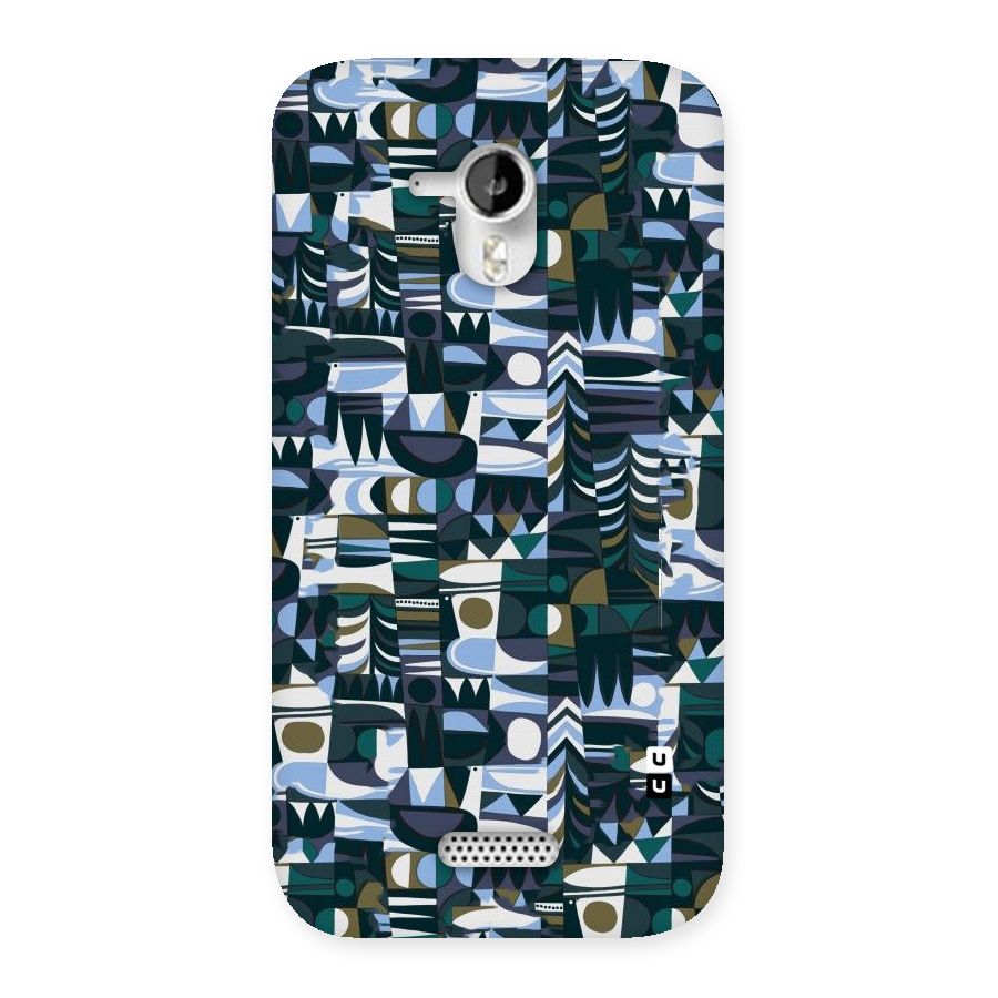 Abstract Blues Back Case for Micromax Canvas HD A116