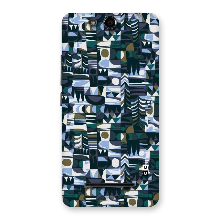 Abstract Blues Back Case for Micromax Canvas Juice 3 Q392