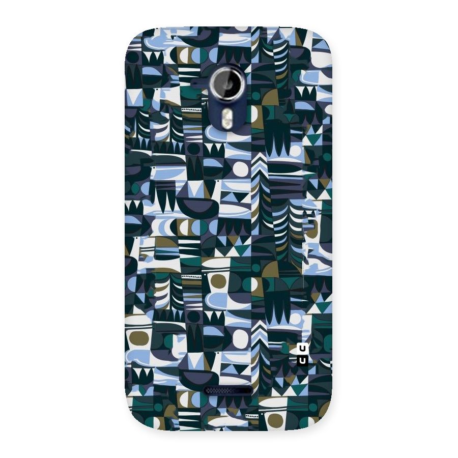 Abstract Blues Back Case for Micromax Canvas Magnus A117