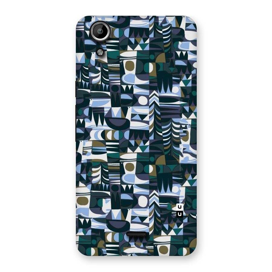 Abstract Blues Back Case for Micromax Canvas Selfie Lens Q345
