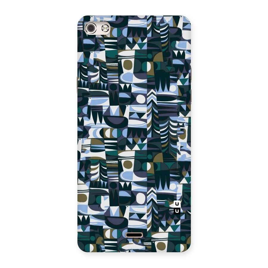 Abstract Blues Back Case for Micromax Canvas Silver 5