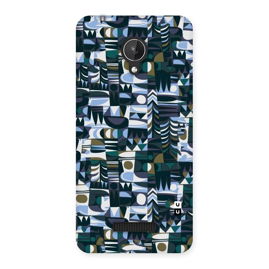 Abstract Blues Back Case for Micromax Canvas Spark Q380