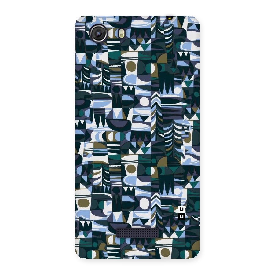Abstract Blues Back Case for Micromax Unite 3