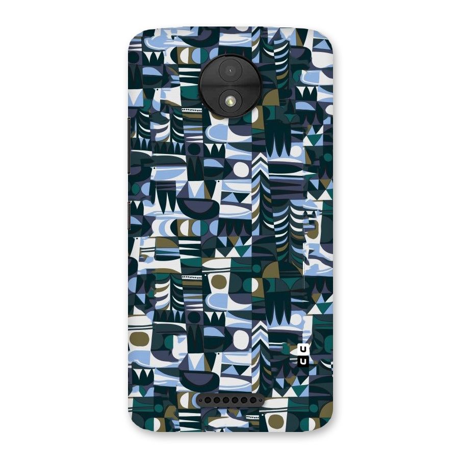 Abstract Blues Back Case for Moto C