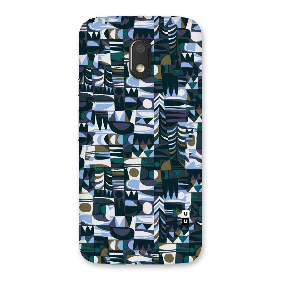 Abstract Blues Back Case for Moto E3 Power