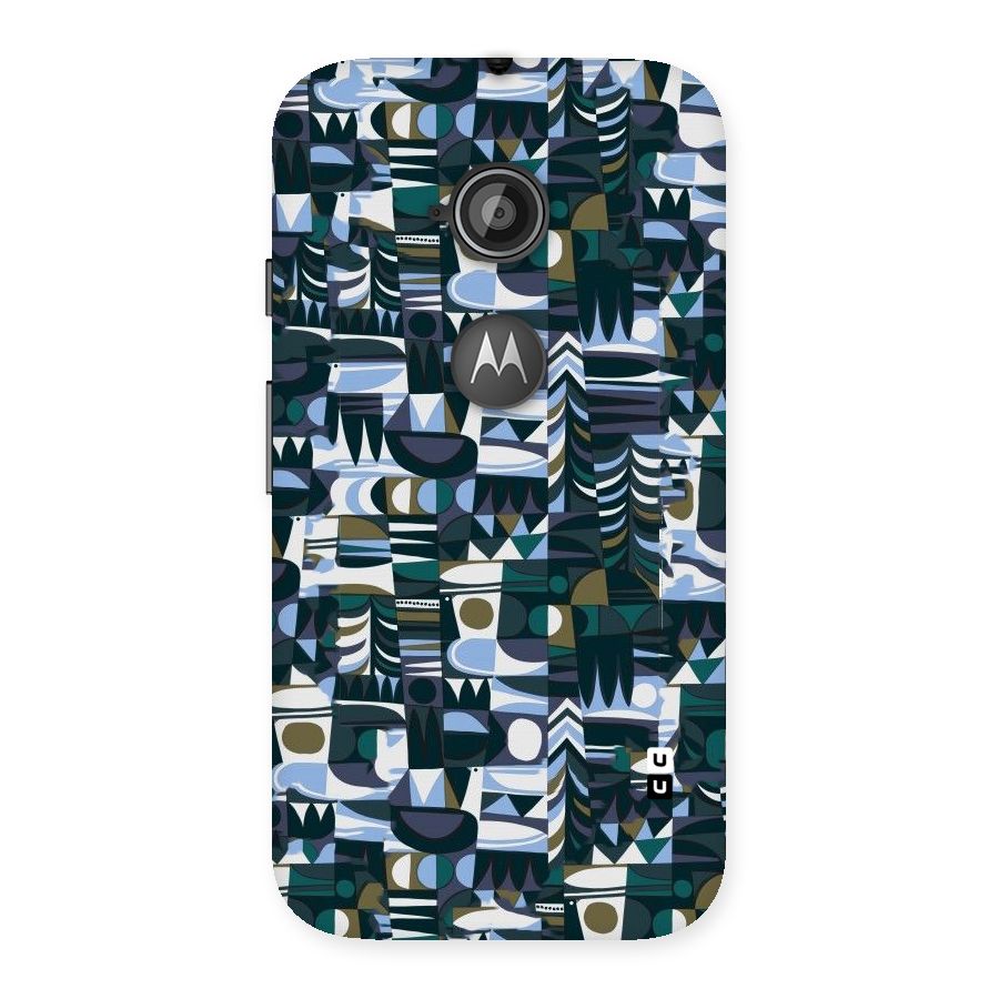 Abstract Blues Back Case for Moto E 2nd Gen
