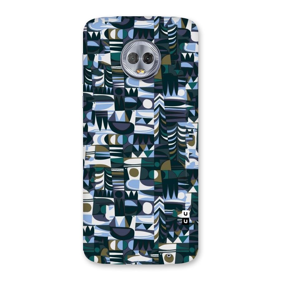 Abstract Blues Back Case for Moto G6 Plus