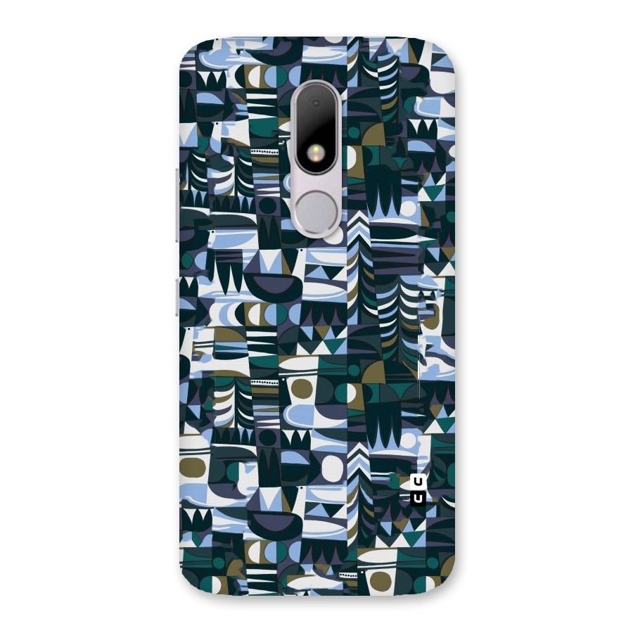Abstract Blues Back Case for Moto M