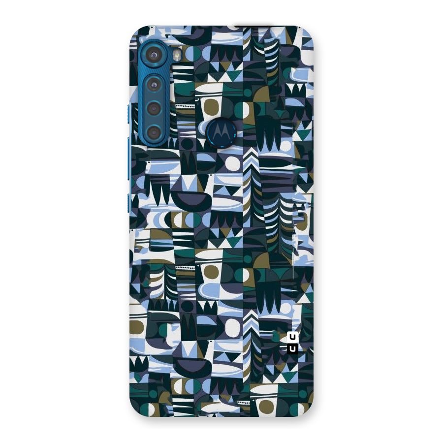 Abstract Blues Back Case for Motorola One Fusion Plus