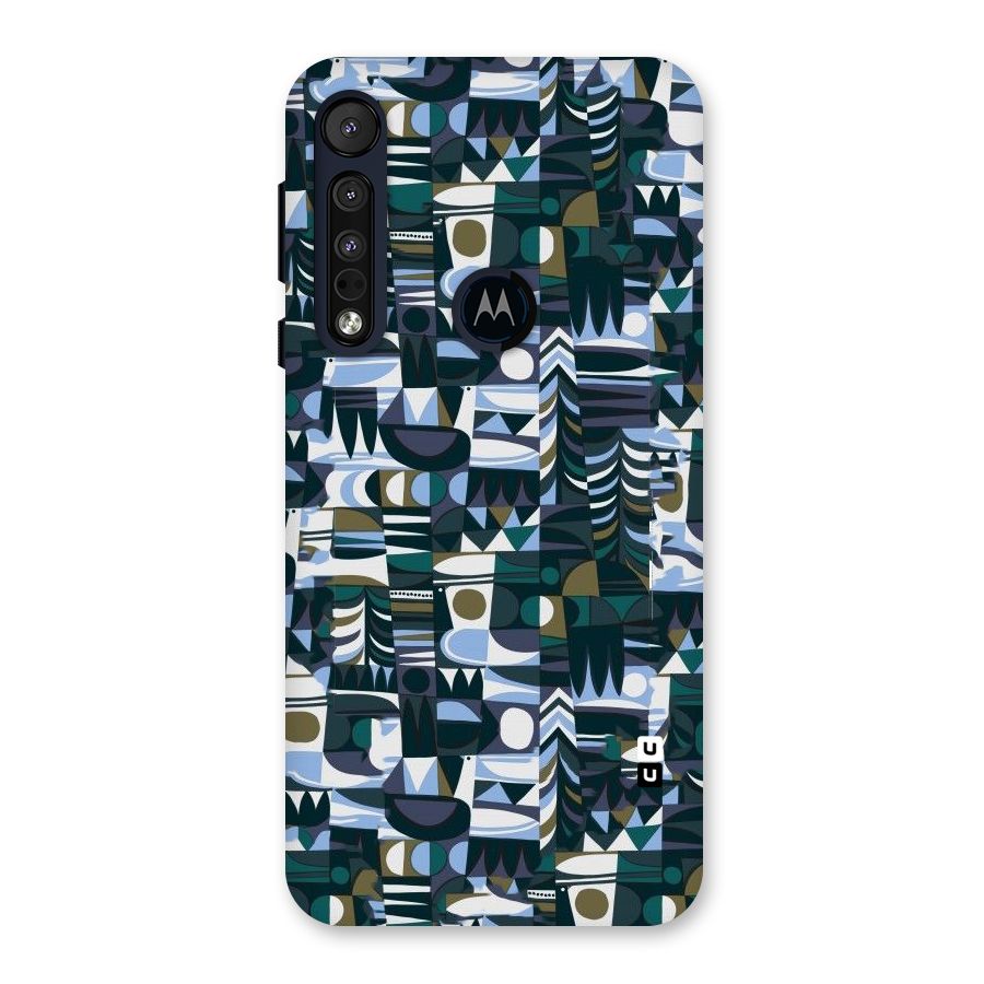 Abstract Blues Back Case for Motorola One Macro