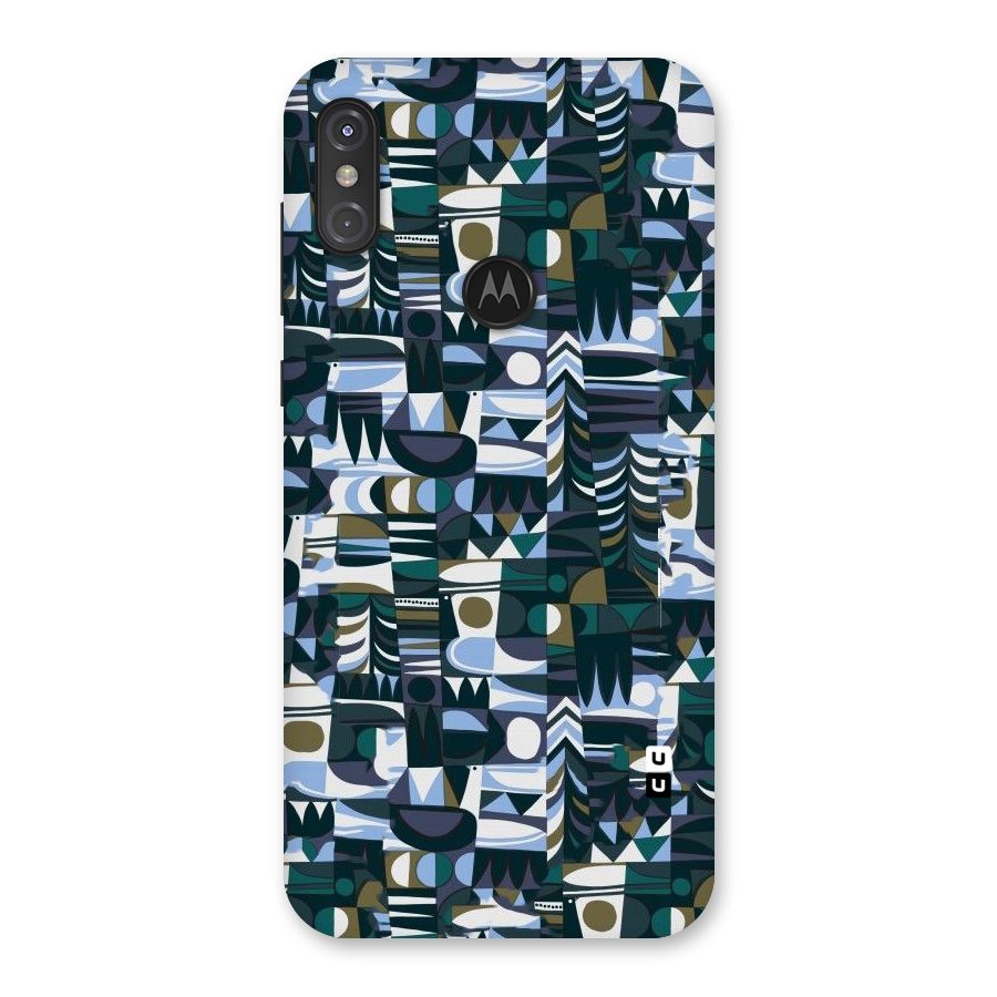 Abstract Blues Back Case for Motorola One Power