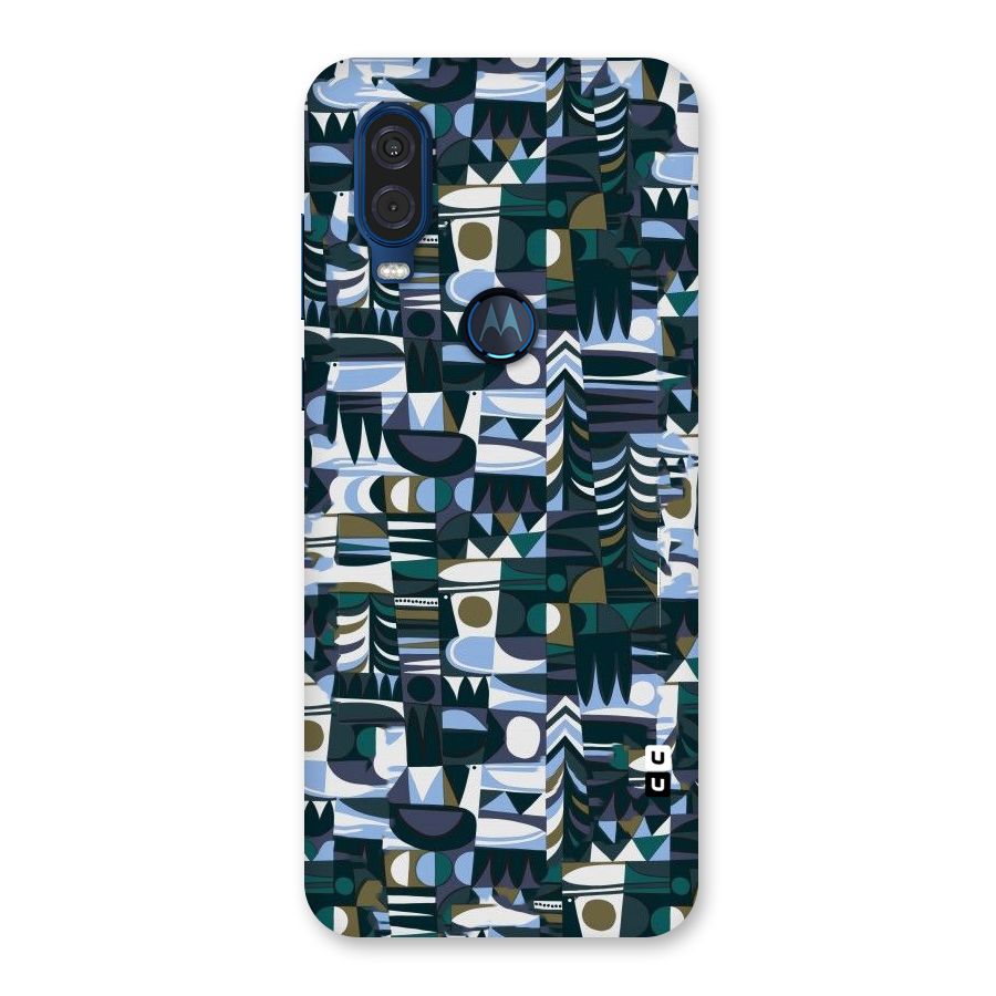Abstract Blues Back Case for Motorola One Vision