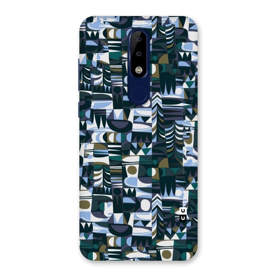 Abstract Blues Back Case for Nokia 5.1 Plus