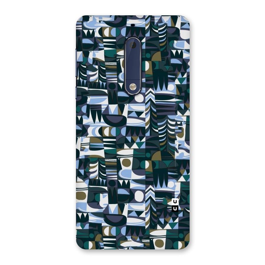 Abstract Blues Back Case for Nokia 5
