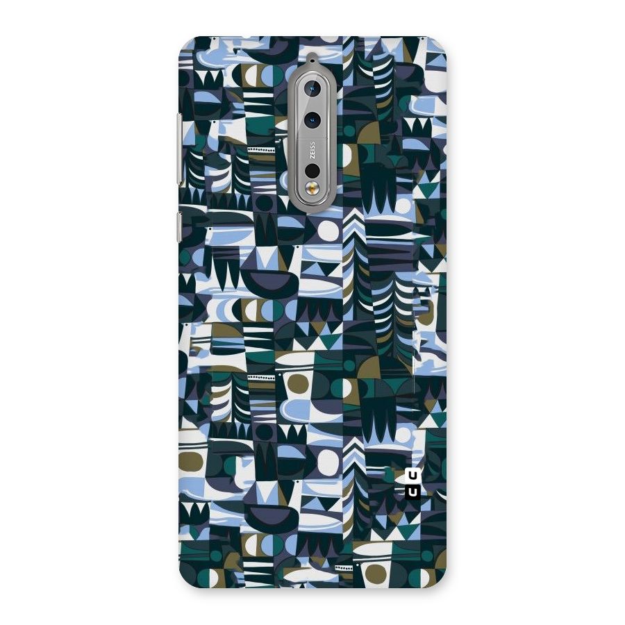 Abstract Blues Back Case for Nokia 8