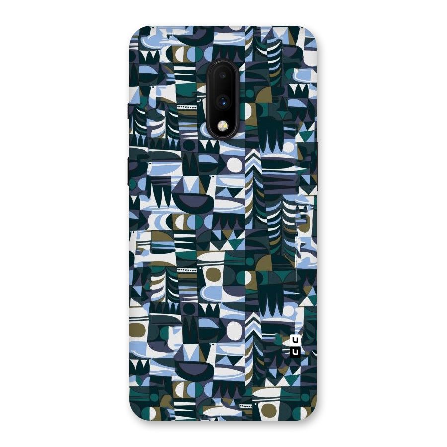 Abstract Blues Back Case for OnePlus 7