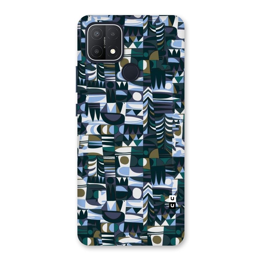 Abstract Blues Back Case for Oppo A15s