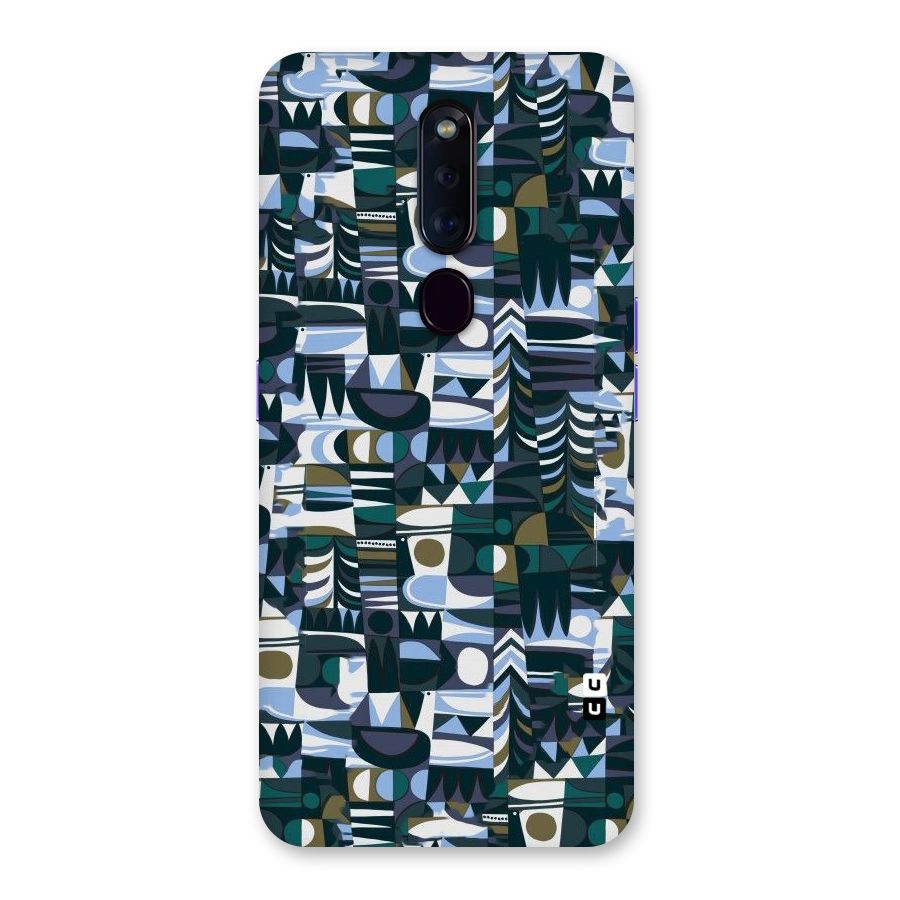 Abstract Blues Back Case for Oppo F11 Pro
