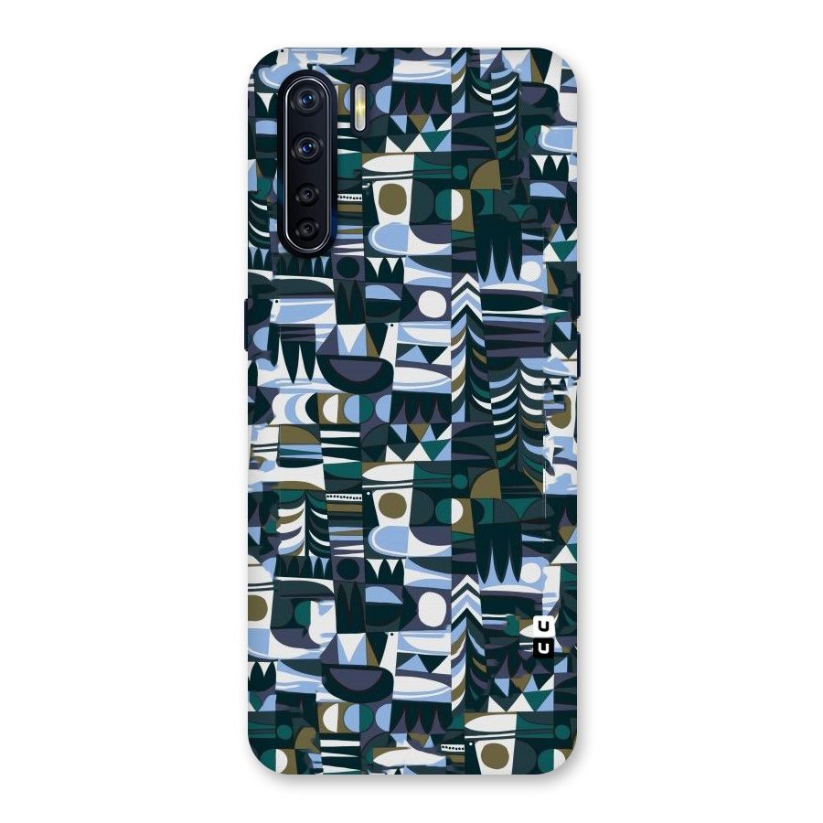 Abstract Blues Back Case for Oppo F15