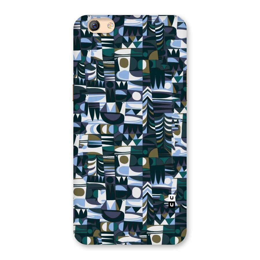 Abstract Blues Back Case for Oppo F3 Plus