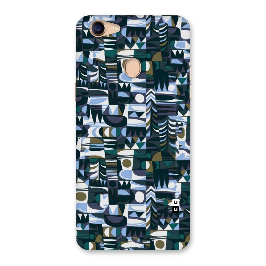 Abstract Blues Back Case for Oppo F5