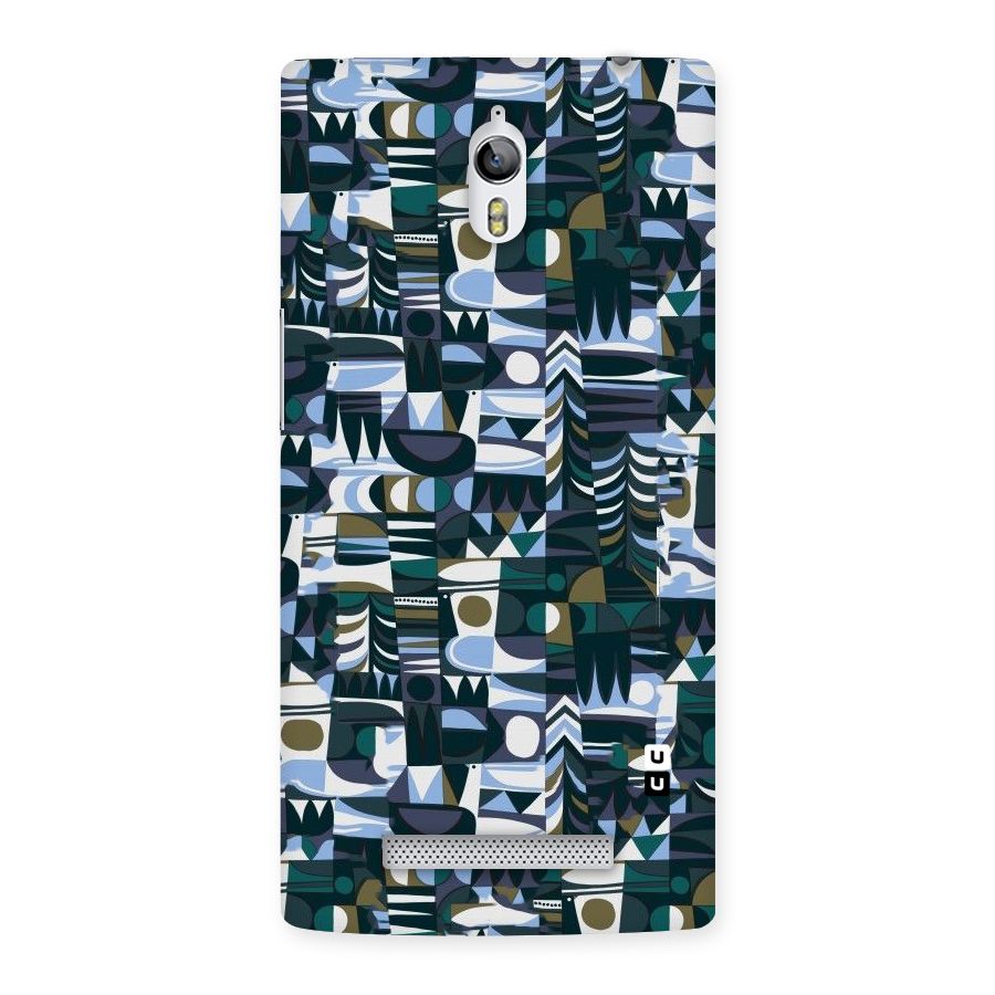 Abstract Blues Back Case for Oppo Find 7