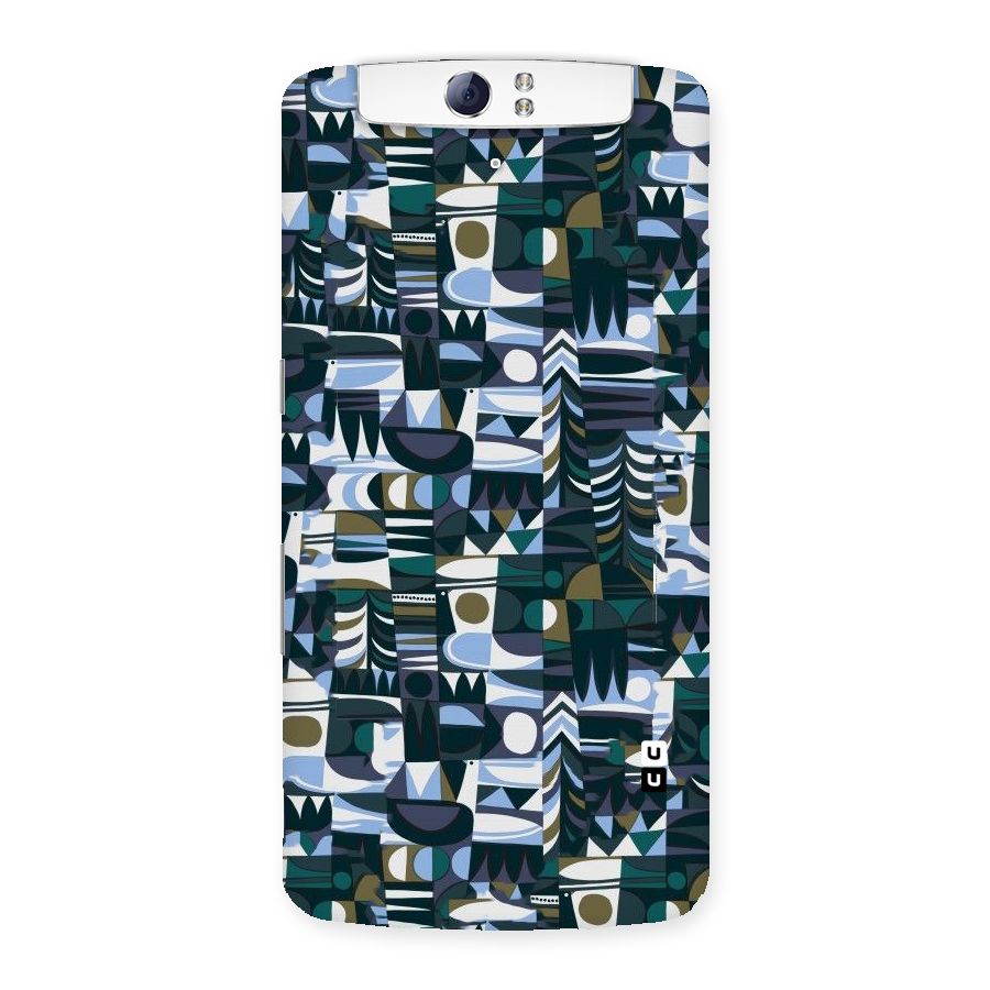 Abstract Blues Back Case for Oppo N1