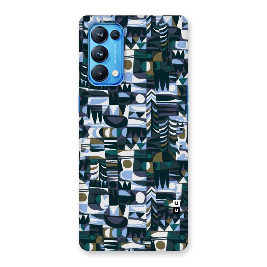 Abstract Blues Back Case for Oppo Reno5 Pro 5G