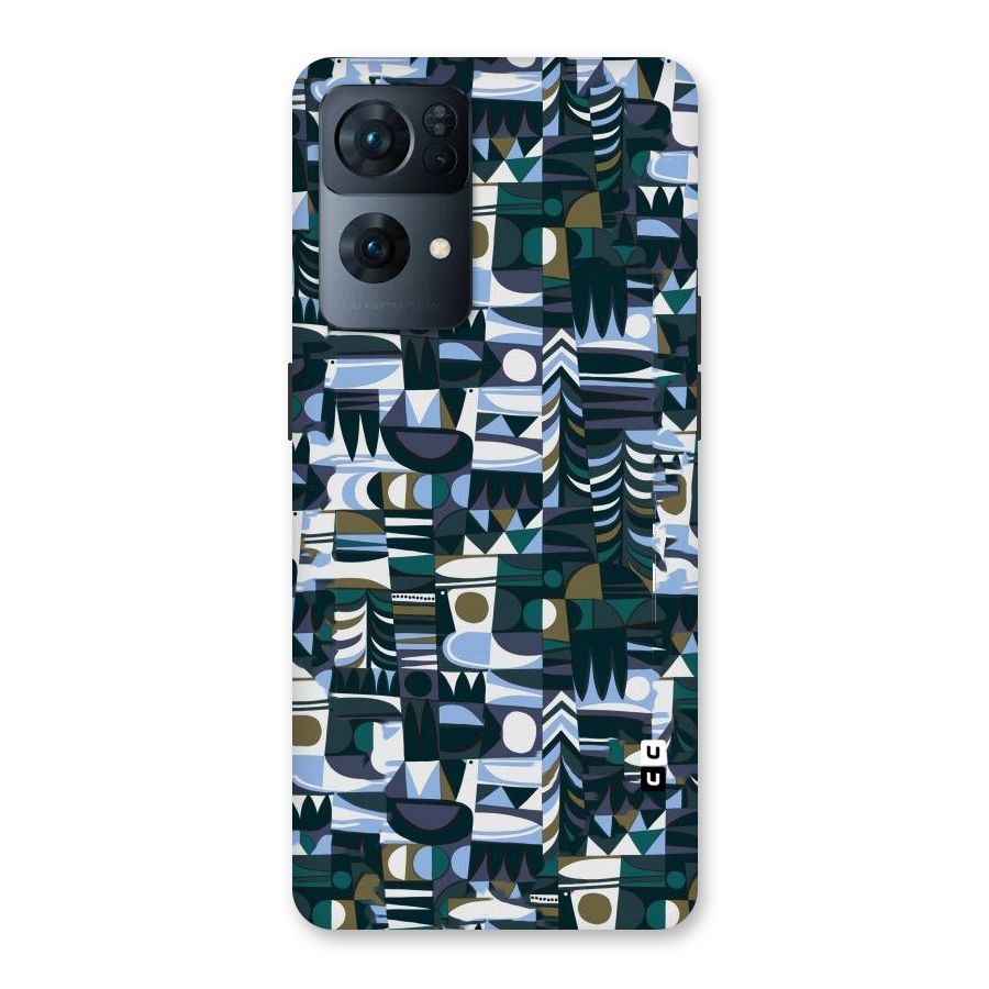 Abstract Blues Back Case for Oppo Reno7 Pro 5G