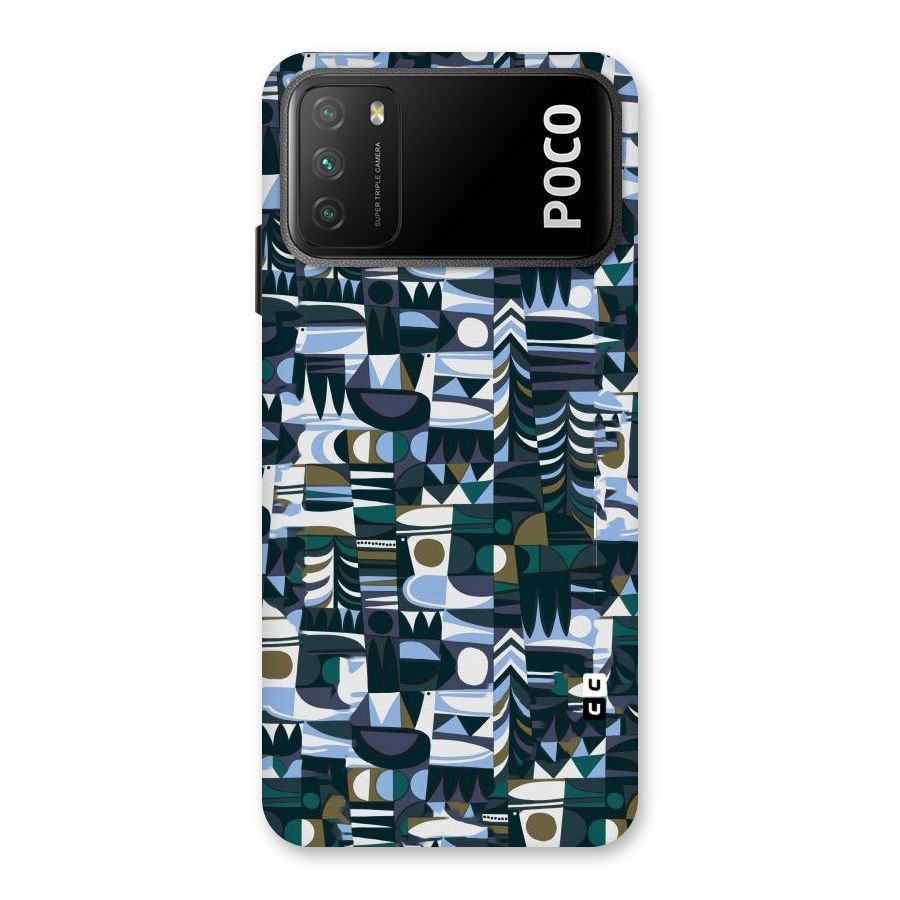 Abstract Blues Back Case for Poco M3