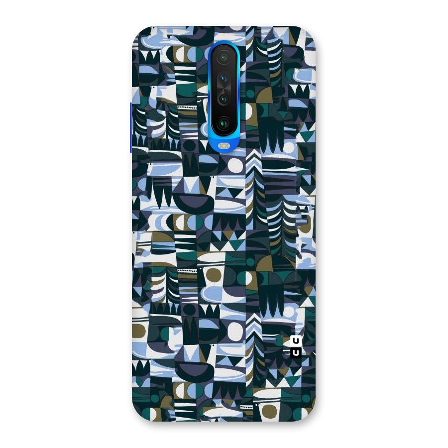 Abstract Blues Back Case for Poco X2