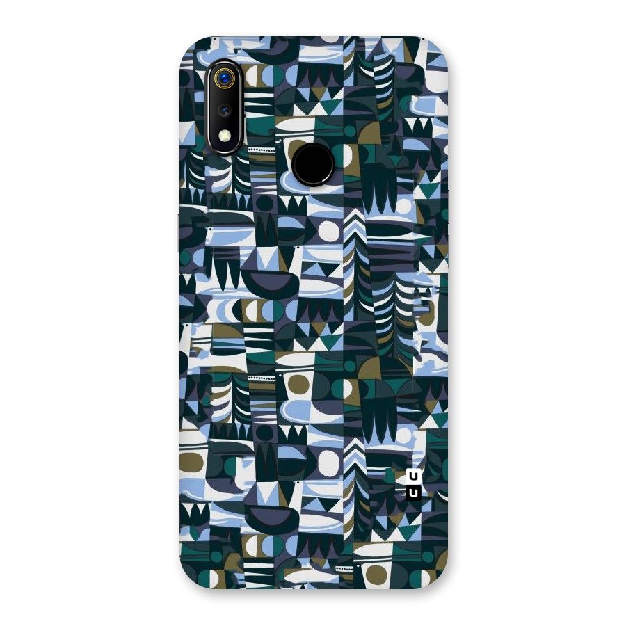 Abstract Blues Back Case for Realme 3