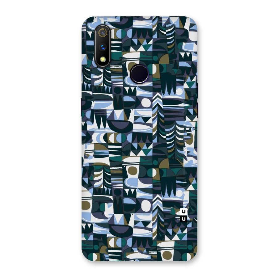 Abstract Blues Back Case for Realme 3 Pro