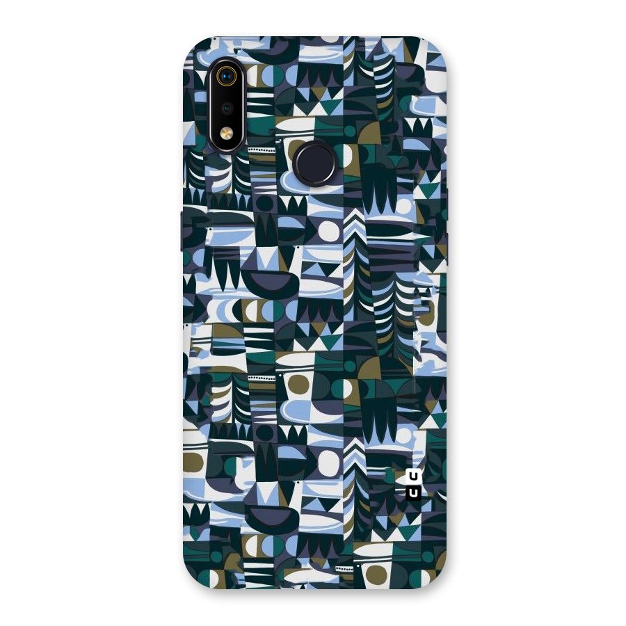 Abstract Blues Back Case for Realme 3i